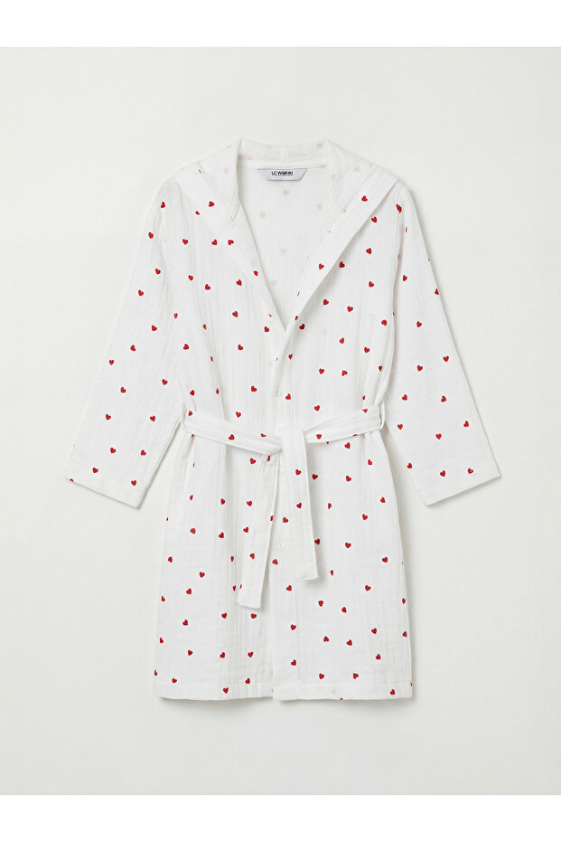 Güli̇s Gi̇yi̇m^New Season Mixed Hearted Cotton Girls' Bathrobe