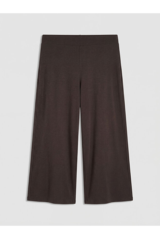 Brown Women's Capri with Elastic Waist