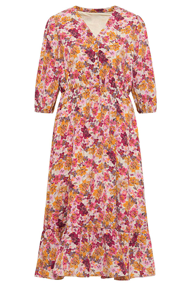 Midikleid mit Blumenprint - 2