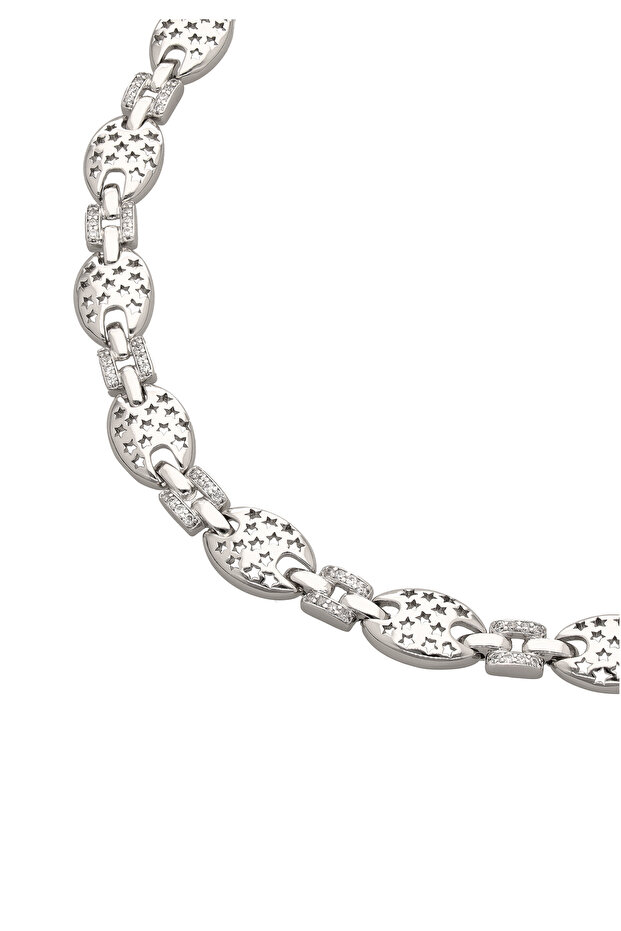 Gliederarmband mit Strasssteinen - 2