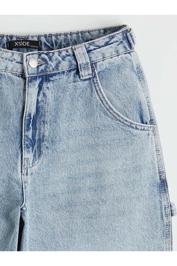 Blue Wideleg Women's Jean Trousers