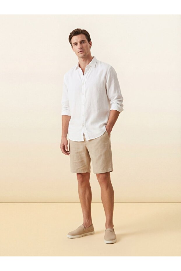 Beige Shorts - 1