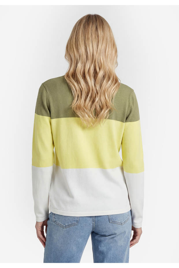 Feinstrickpullover mit Blockstreifen - 3