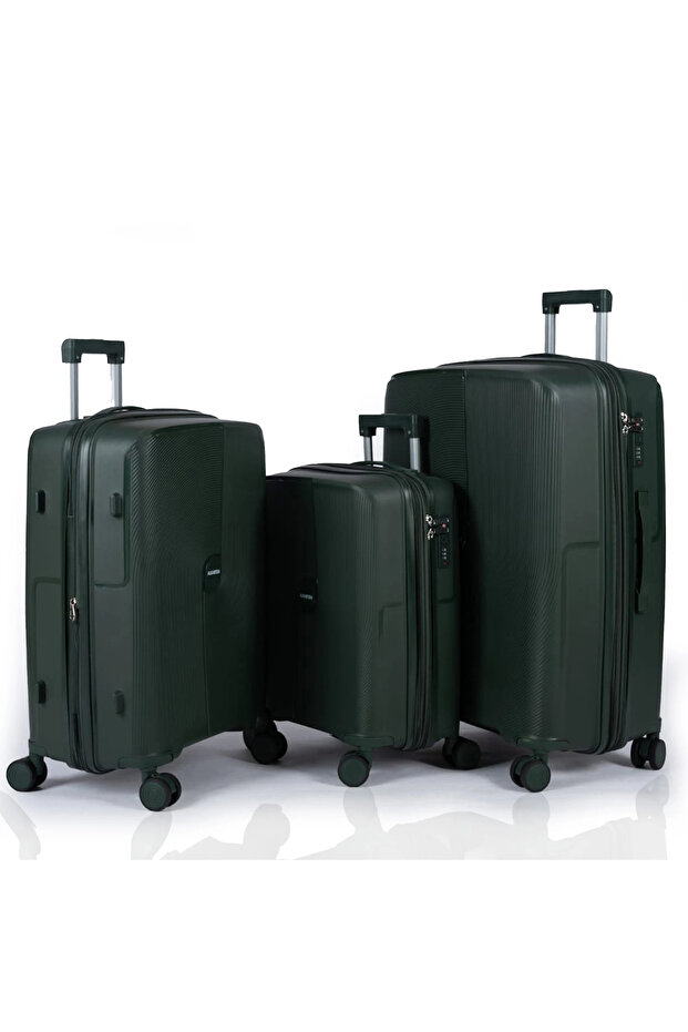 Anti-Crash Suitcase Set - Polypropylene Material - Impact Resistant - 360-Degree Double Wheels