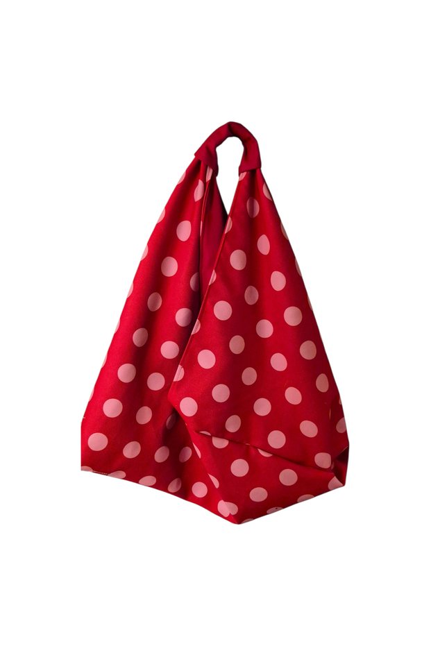 Hande Dizayn Valentine's Mother's Day Red Pink Polka Dot Origami Model Shoulder Bag