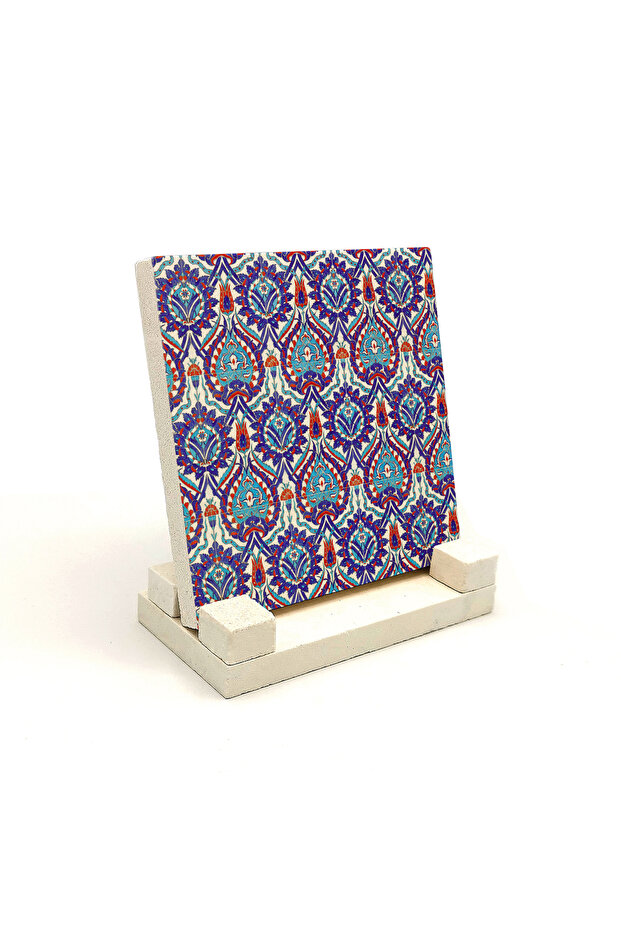 طاولة حجرية مطبوعة بنمط بلاط إيزنيك (مسجد رستم باشا) 10x10 1G-ÇiniRPC8