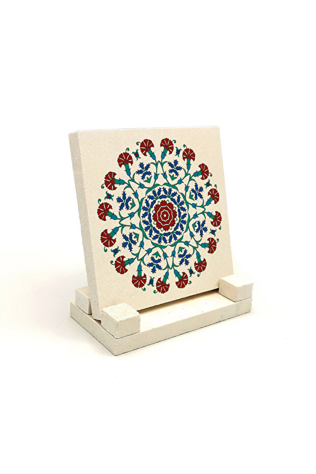 طاولة حجرية مطبوعة بنمط بلاط عثماني 10x10 KD-41