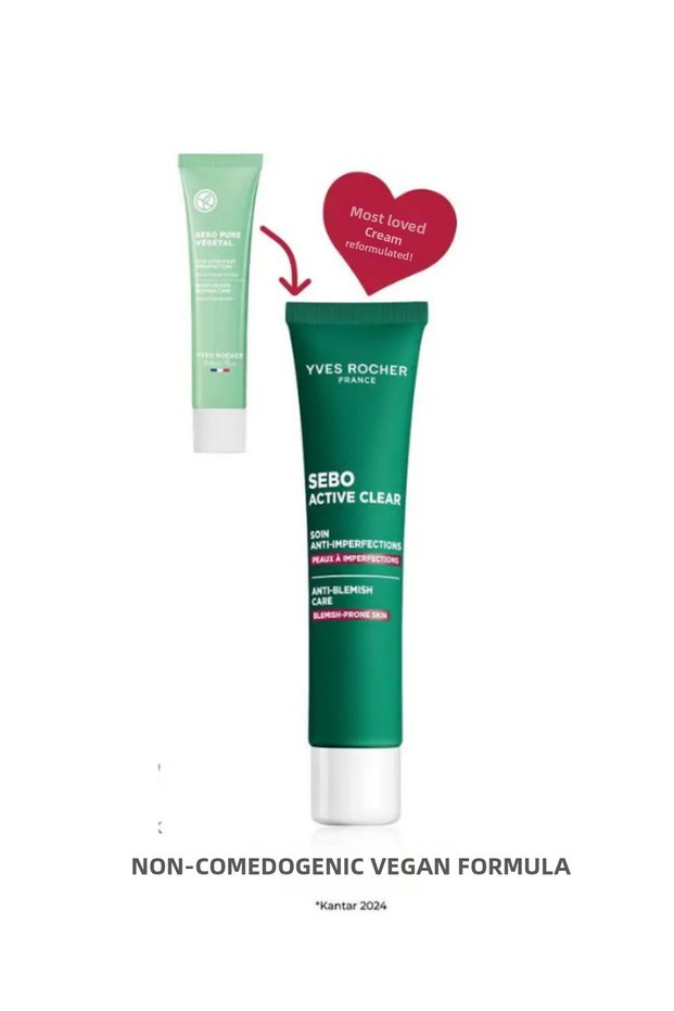 Sebo Active Clear Anti-Acne Care - Botanical Cream for Skin Imperfections