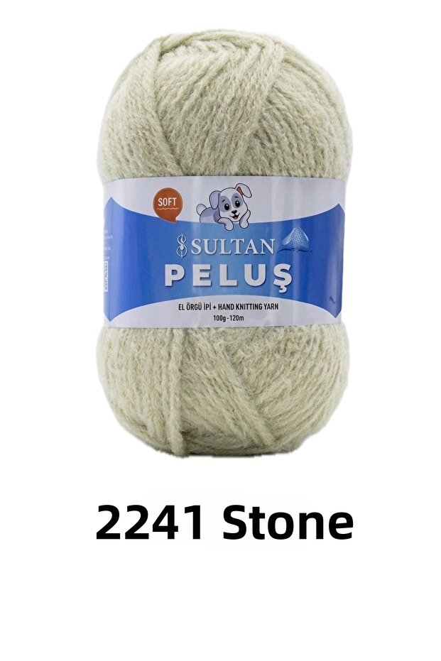 Sultan Plush Yarn – Super Soft, Full-Bodied Knitting Yarn (Color: 2241 Stone)