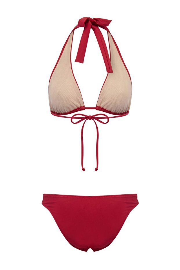 Kiremit Kaplı Parlak Klora&Suya Dayanıklı Uzun Ömürlü LYCRA® XTRA LIFE Bikini Takımı TBESS25BT00012 - 6