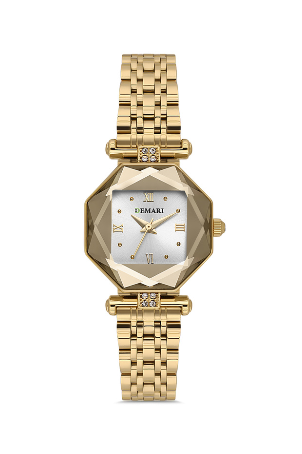 Women's Wristwatch Quartz Movement – Gold Strap White Dial Dm-00110L-B1