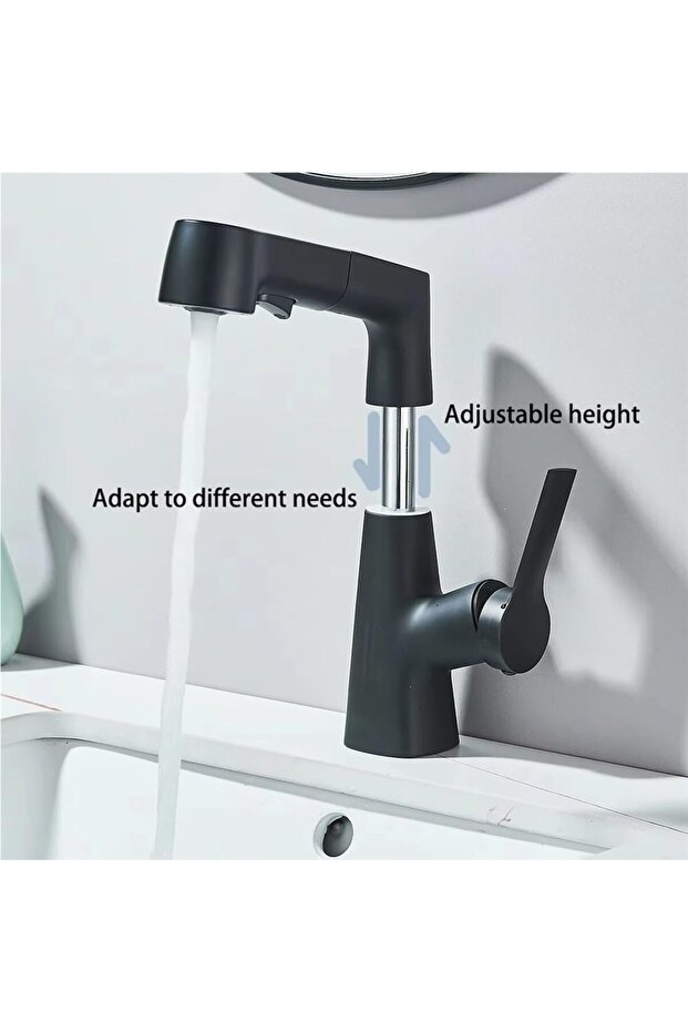 Swivel Faucet,Light Grey Bathroom Sink & Kitchen Tap,Easy to Clean,Anti-Corrosion Design