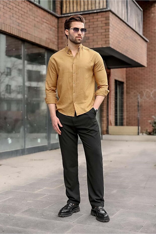 Siyah Basic Erkek Pantolon E6576 - 5