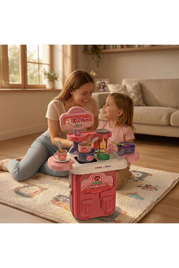 Kitchen Play Set 2 in 1 Portable Backpack