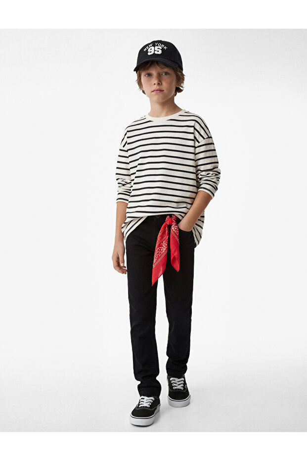 Beli Adjustable Black Boy's Jean Trousers 6Skb40010Td