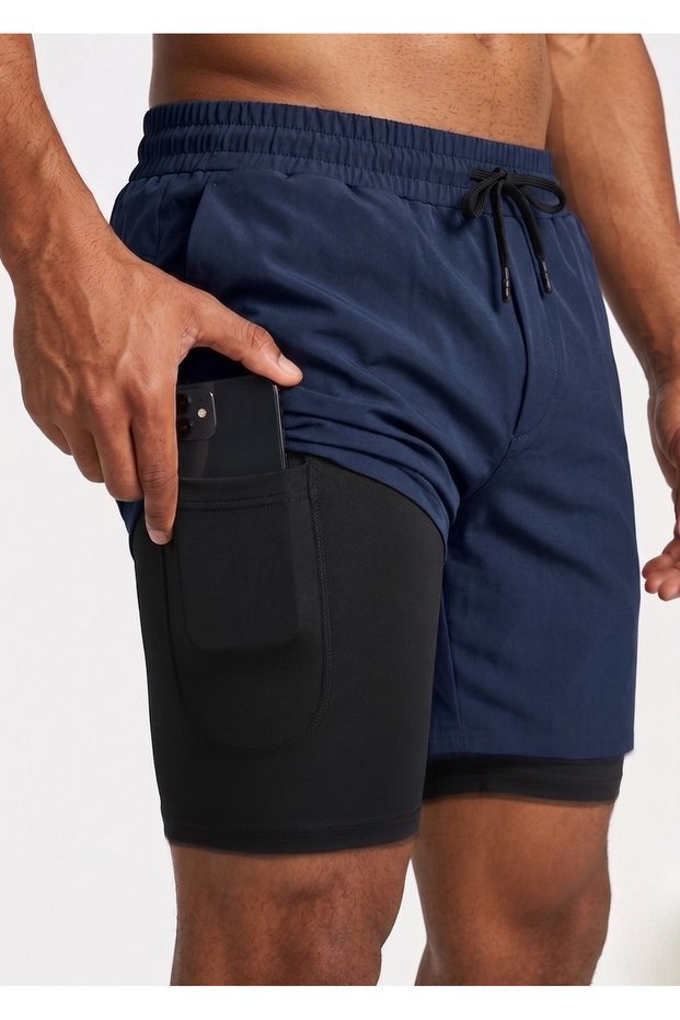 Men's Sports Shorts Running Quick Dry Micropoly Training Indoor Soccer Fitness Short Tights Athletic Shorts