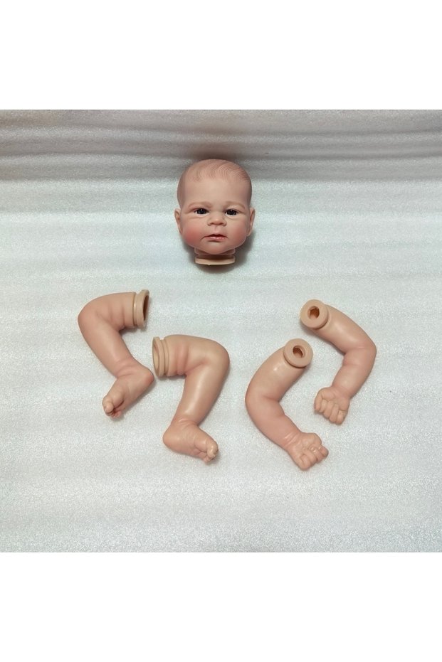 48CM WHITE NPK 19-inch Elijah Reborn Doll Kit - Detailed Painting Lifelike Soft Touch DIY Doll Parts