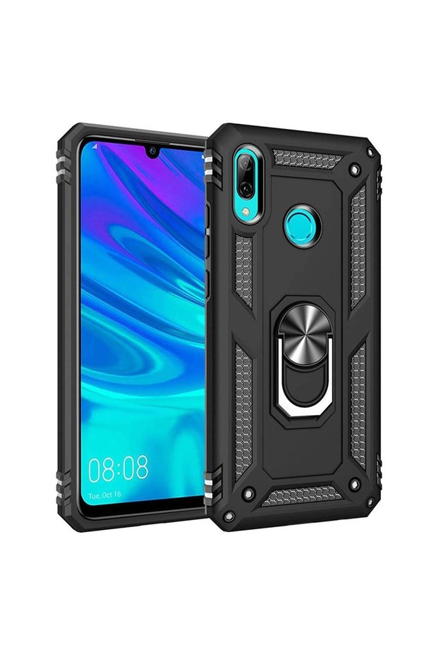 Huawei P Smart 2019 Tank Case with Ring Black