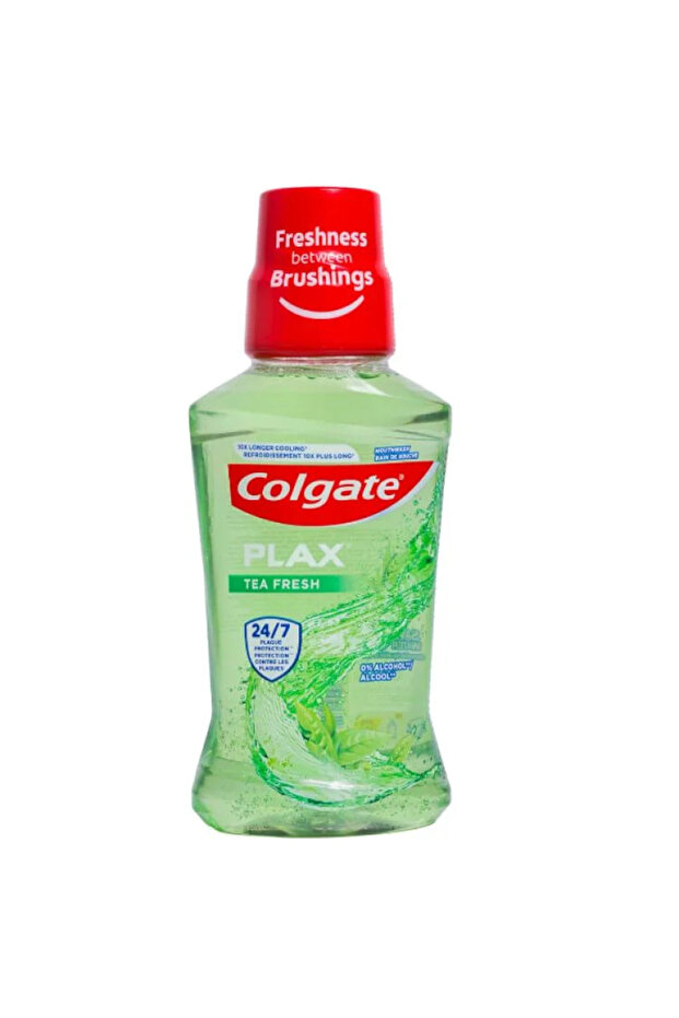 M.w 250 ml Plax-fresh Tea (4709) --- كولجيت غسول فم بلاكس الشاي الطازج 250 مل