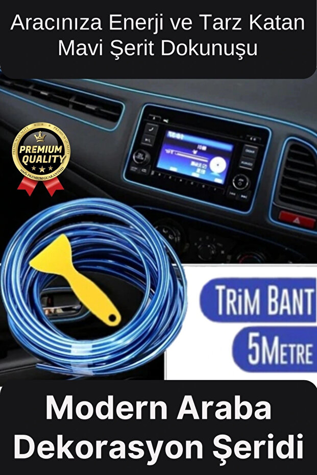 Premium Decorative Modern Vibrant Appearance Car Interior Glove Box Door Trim Strip 5 Meters Blue Trim Strip