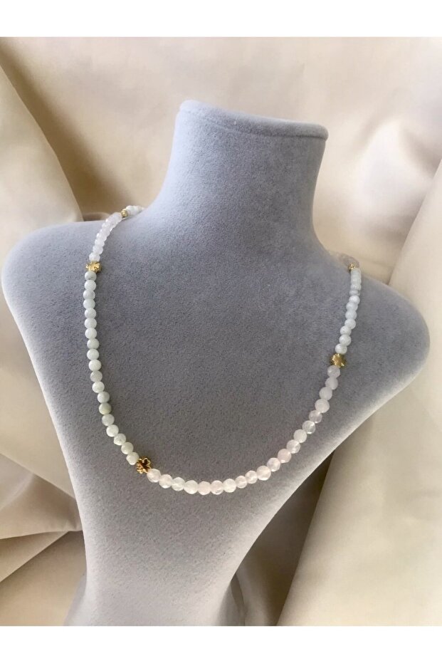 Moonstone-pink Quartz Necklace