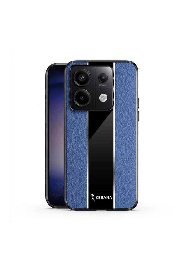 حافظة متوافقة مع هاتف Xiaomi Redmi Note 13 Pro 5G، حافظة جلدية فاخرة باللون الأزرق