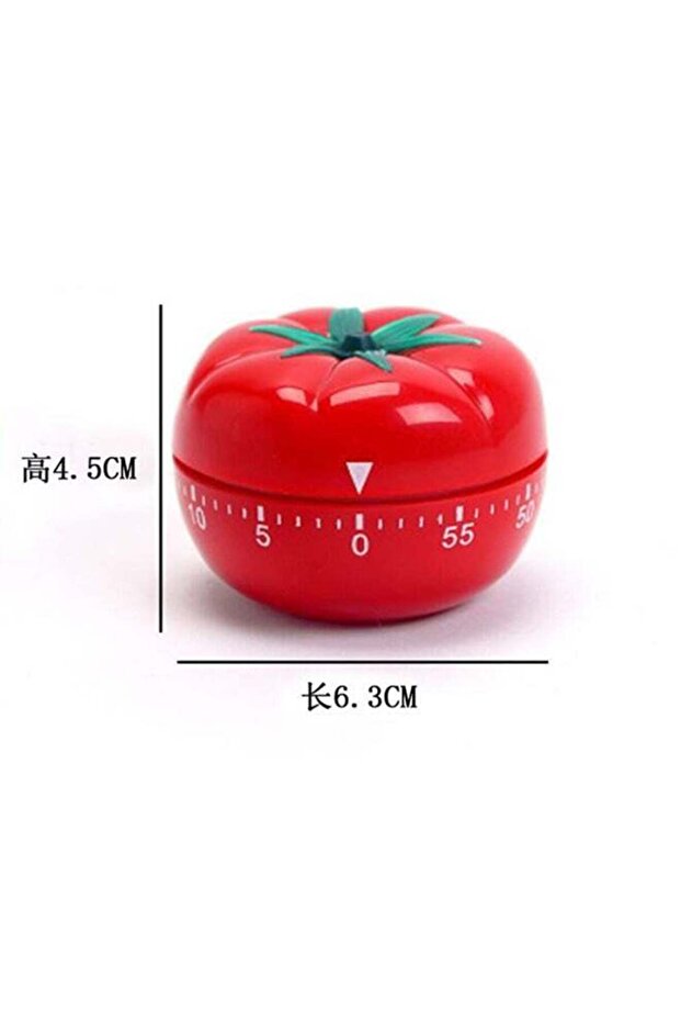 Battery-Free Pomodoro Kitchen Timer,360 Degree,1-60 Minutes,Tomato Shaped