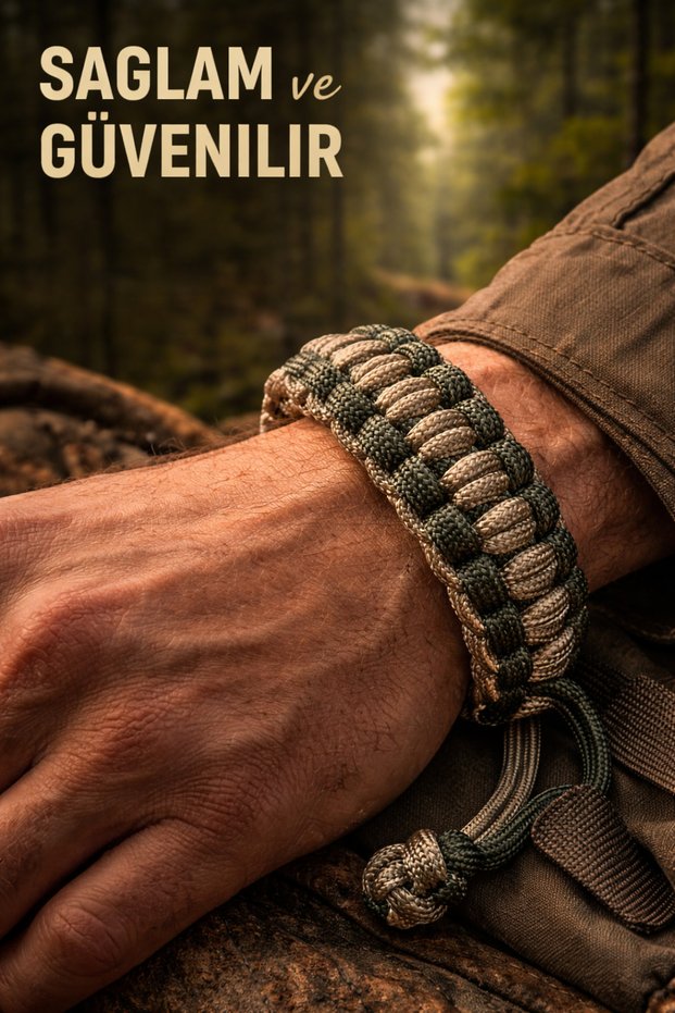 Parachute Cord Bracelet - Mountaineering Camping Bracelet - Outdoor Bracelet - Cobra Style Bracelet