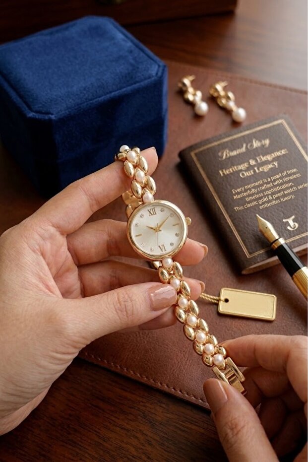 Gold Minimal Quartz Women's Wristwatch (NOT INCLUDE BRACELET)