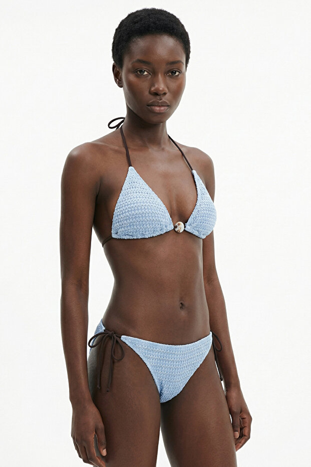 Knitwear Baby Blue Triangle Bikini
