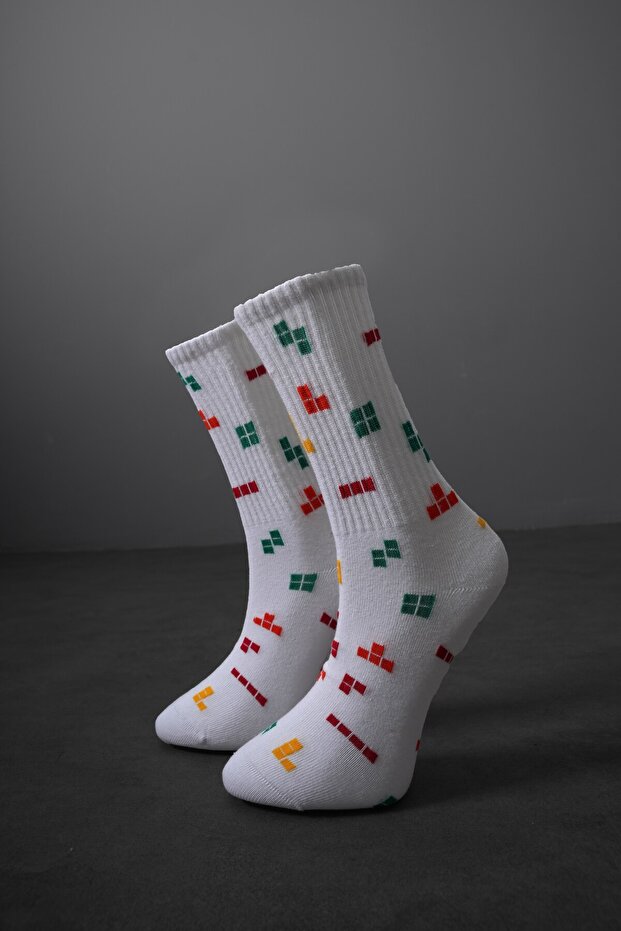 Бели чорапи TETRIS - 1