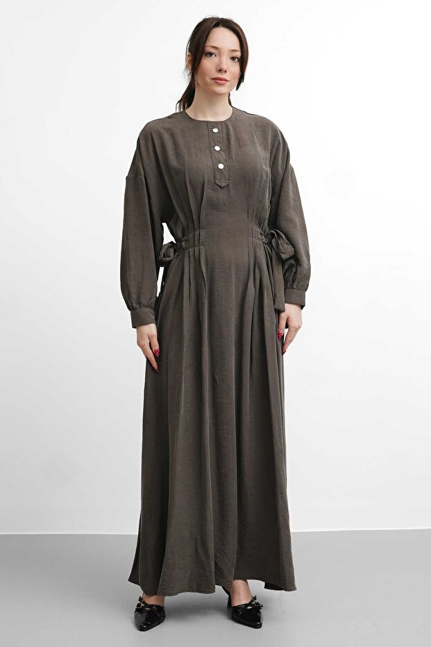Molly Nelly Women's Side Tie Long Dress