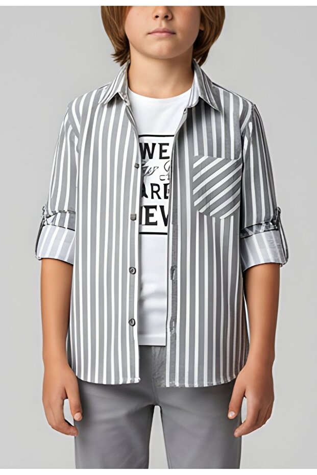 Boys' Shirt - T-Shirt 2-Piece Set