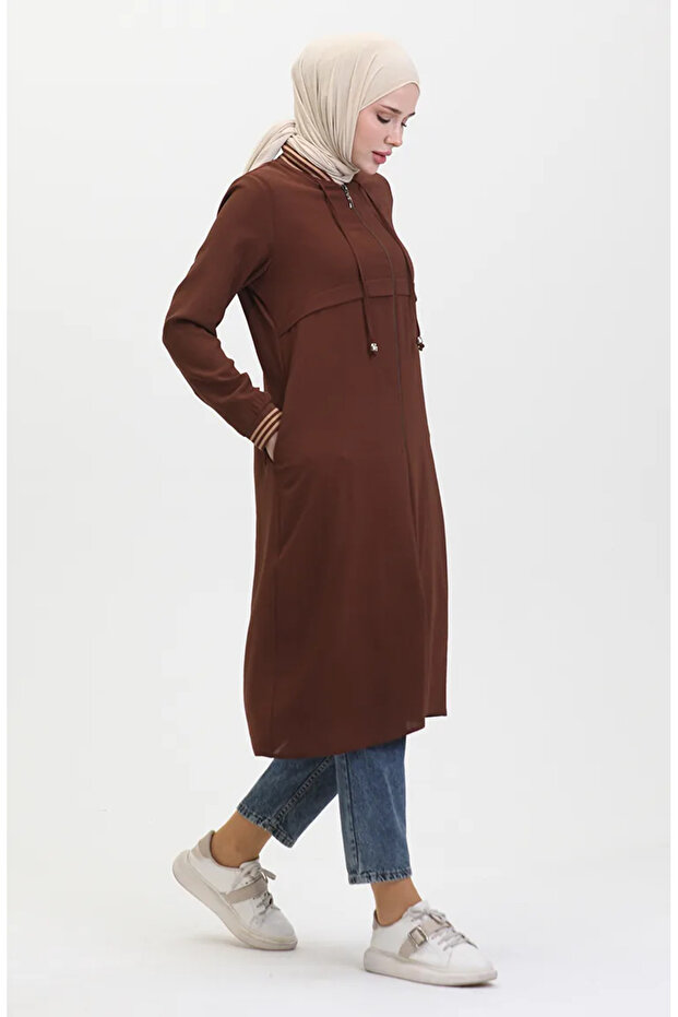 Ribbed cap 1014-03 brown - 1