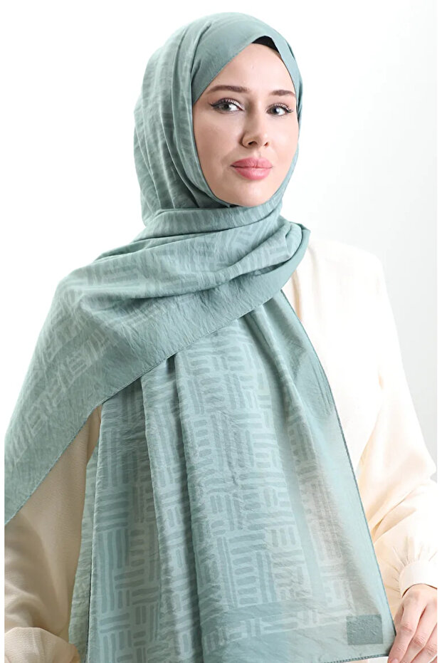 Karaca Natural Fiber Shawl 82008-14 Mint Green
