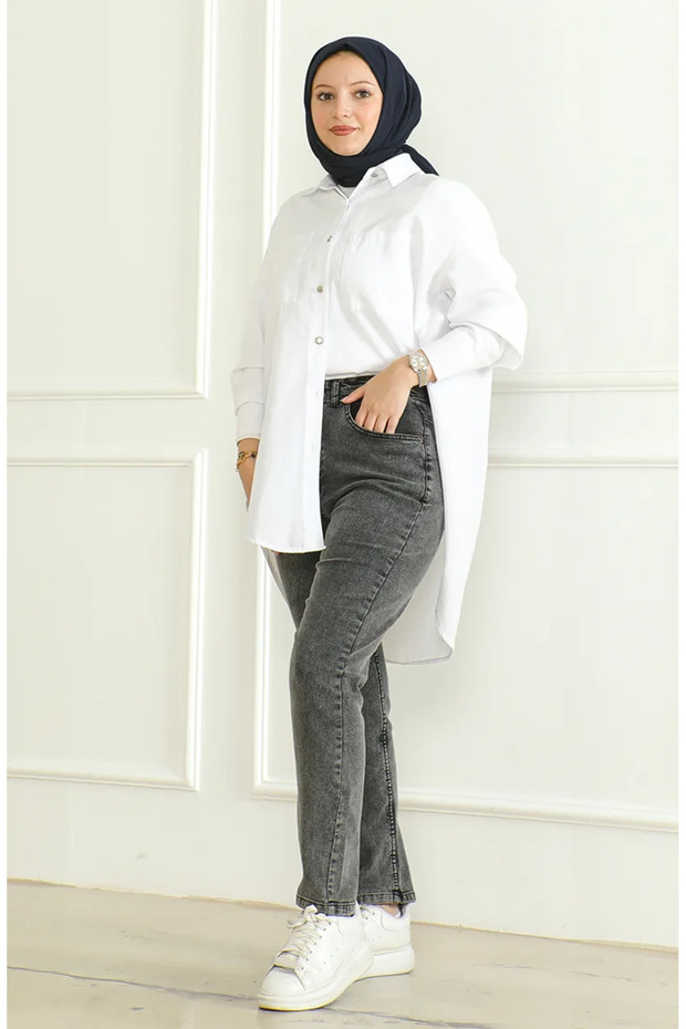 Momjean Loose Jeans 5304-03 Gray