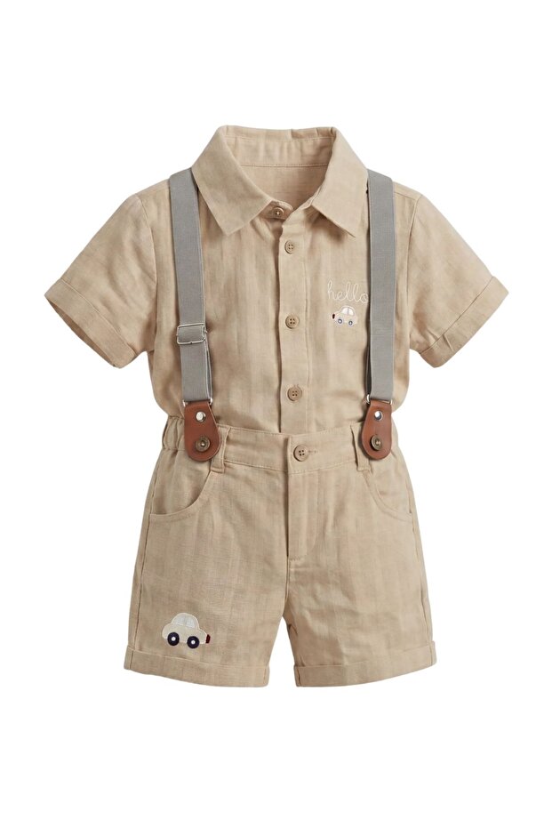 Little Driver Askılı Şort Set
