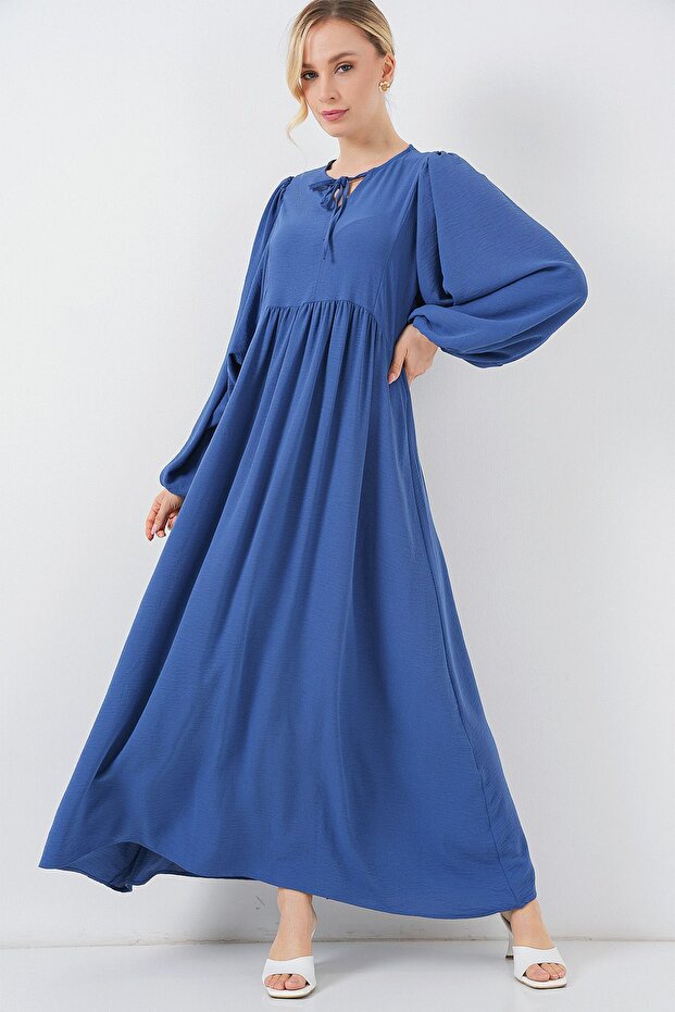 Bdart Buttoned Textile Patterned Max Dress - 3