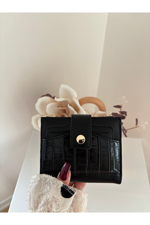 lalettobags Kadın Ayrılabilir Kartlık Detaylı Suni Deri Cüzdan
