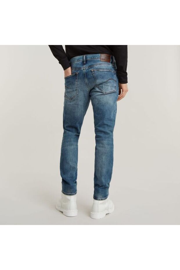 3301 MAVİ ERKEK REGULAR TAPERED JEAN PANTOLON - 2