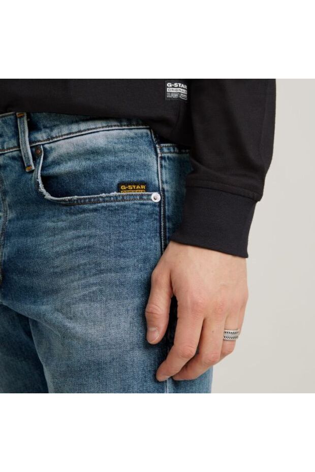 3301 MAVİ ERKEK REGULAR TAPERED JEAN PANTOLON - 4