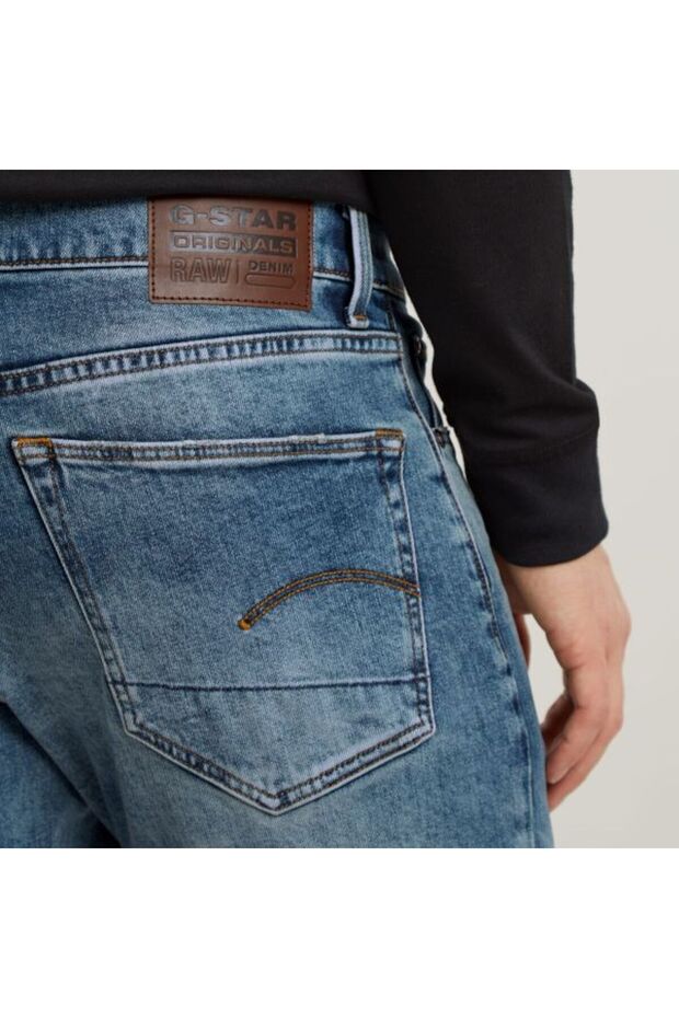 3301 MAVİ ERKEK REGULAR TAPERED JEAN PANTOLON - 5