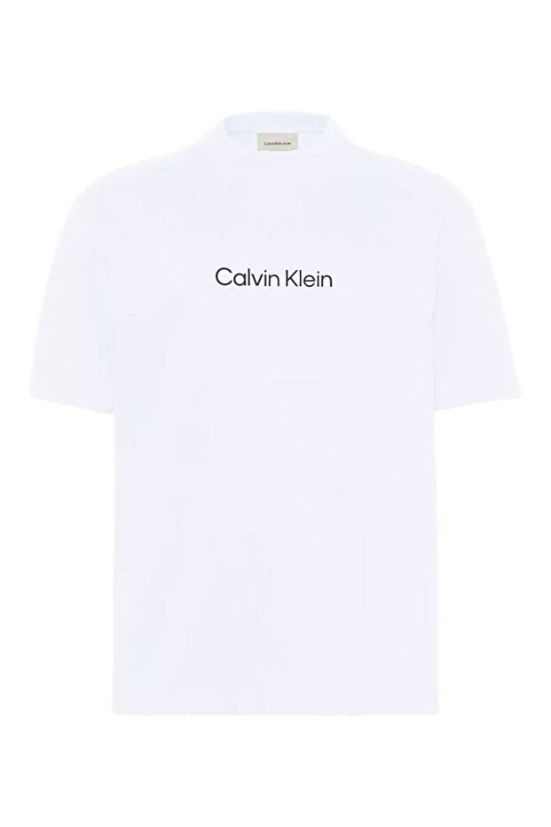 BEYAZ LOGOLU ERKEK T-SHIRT - 1