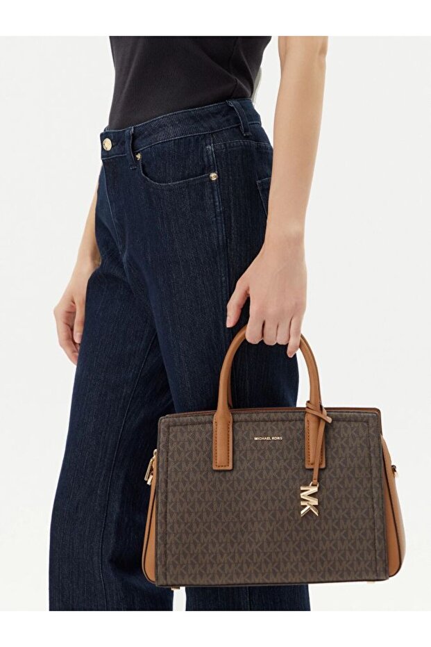 MD SATCHEL KAHVE KADIN OMUZ ÇANTASI - 6