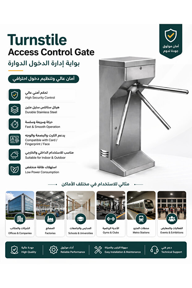 Visitor Counting Gate. Three-Arm Gate. - 1