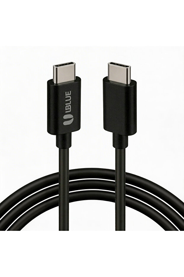 كابل USB-C إلى USB-C، بقوة 3 أمبير كحد أقصى، يدعم نقل البيانات USB 2.0، كابل شحن طويل جدًا بطول 2 متر، أسود اللون