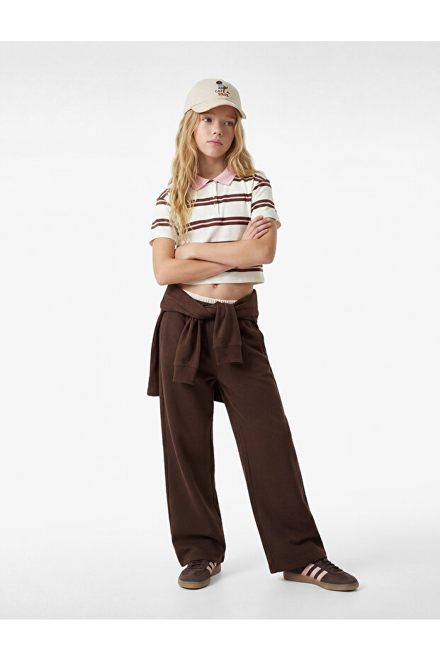 Viscose Blended Relaxed Fit Wide Leg Trousers