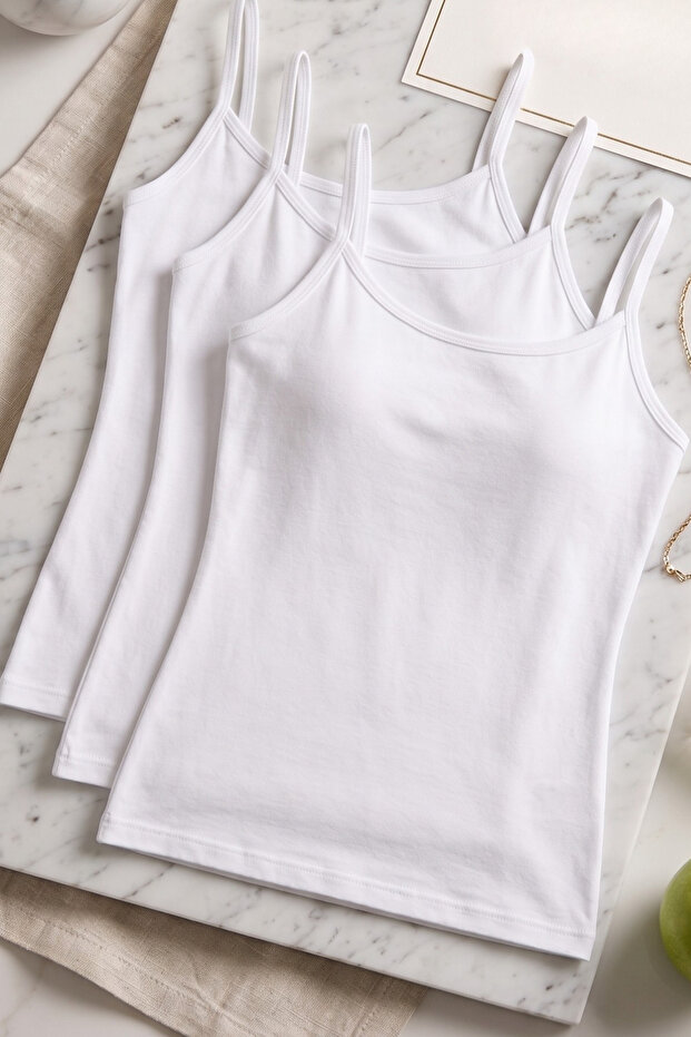 Women's 3-Pack Modal & Cotton Thin Strap Tank Tops - Soft Textured & Breathable Everyday Wear
