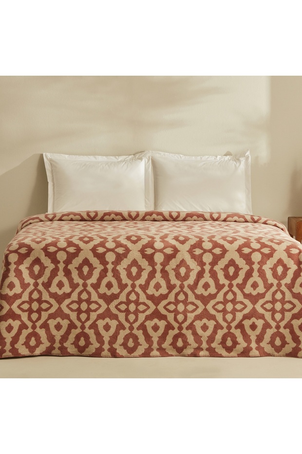 Rina Double Cotton Blanket Terracota