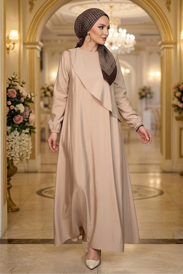 Sarev Hijab Dress 1694 - Stone